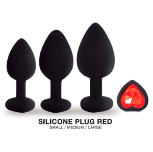 Kit Plug Silicona Corazon Red SexFun Sex Shop Argentina