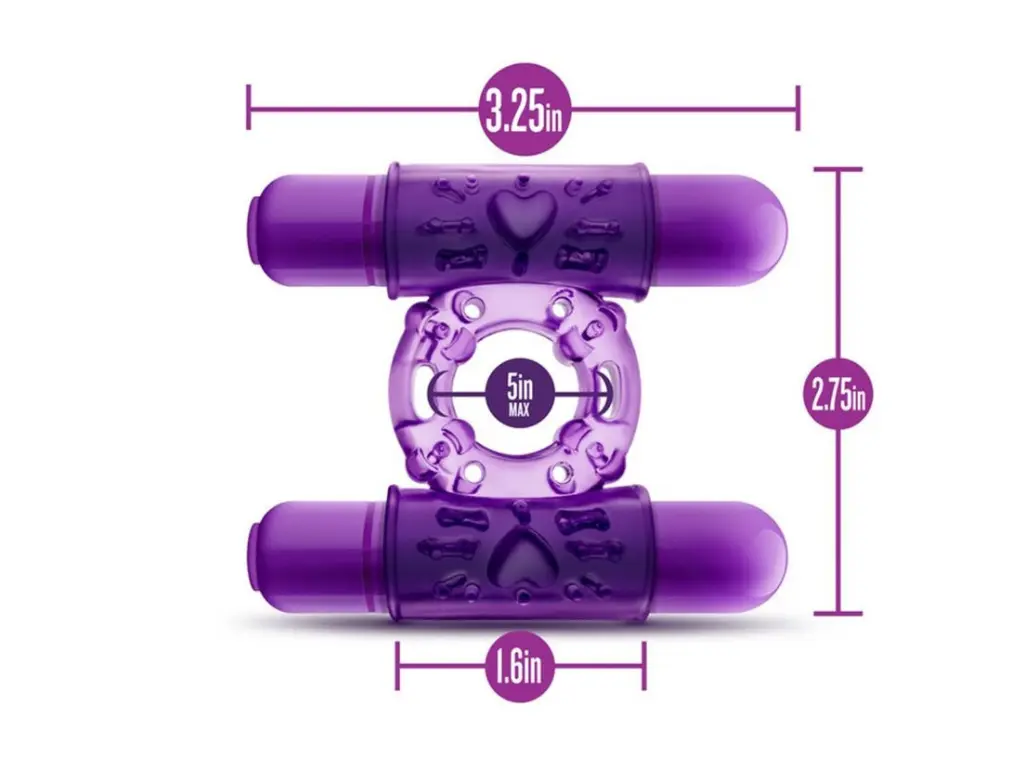 PLAY WITH ME - DOUBLE PLAY - DUAL VIBRATING COCK RING - PURPLE (1).webp