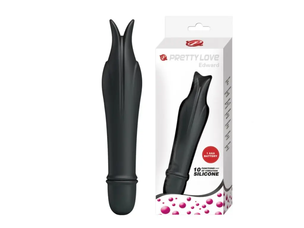 [BI-014502-4] Edward Negro - Vibrador Punta en Flor