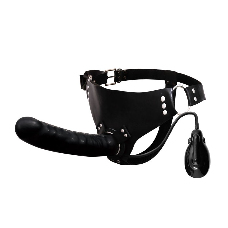 Arnes con Dildo con Vibracion Inflable