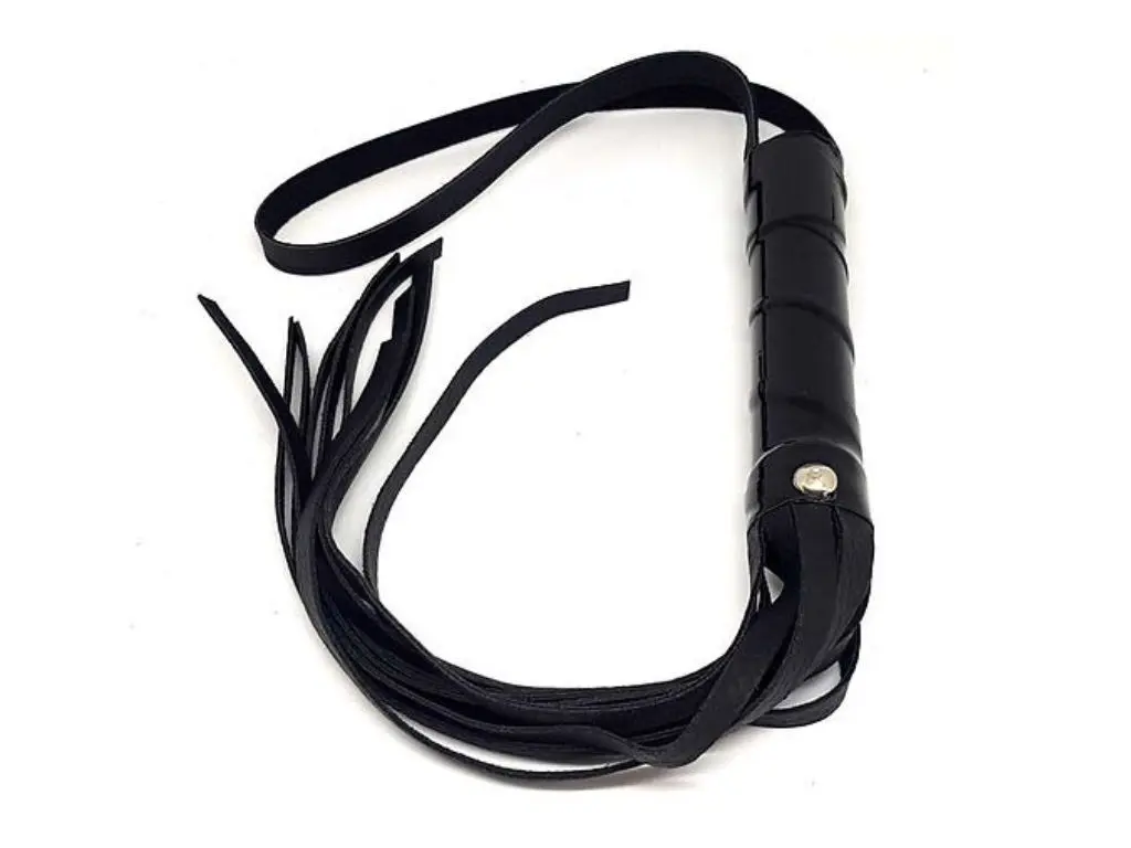 Latigo Mediano 40 Cm Negro Eco Cuero