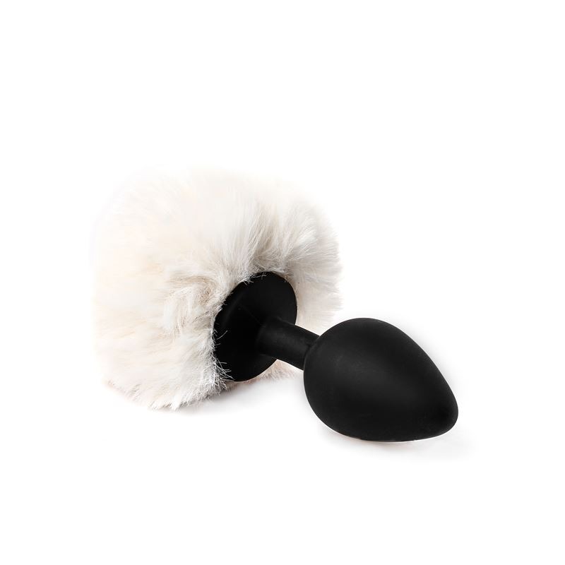 [FT-SMFM3-M] Plug Anal Silicona Cola Conejo Pompon Mediano