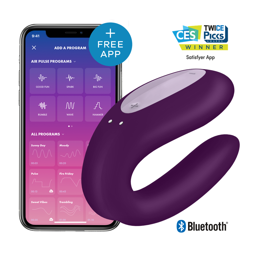 [J2008-16-3] Satisfyer Double Joy Violet