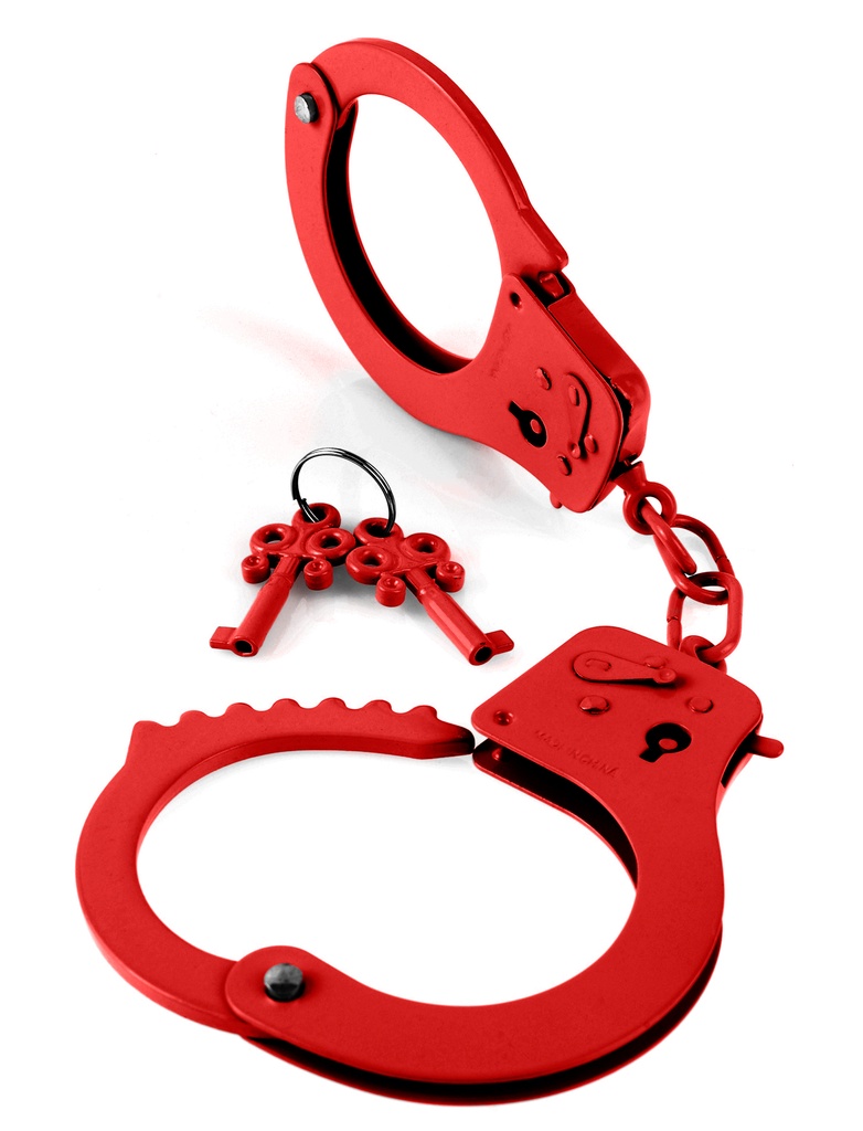 Designer Metal Handcuffs Red