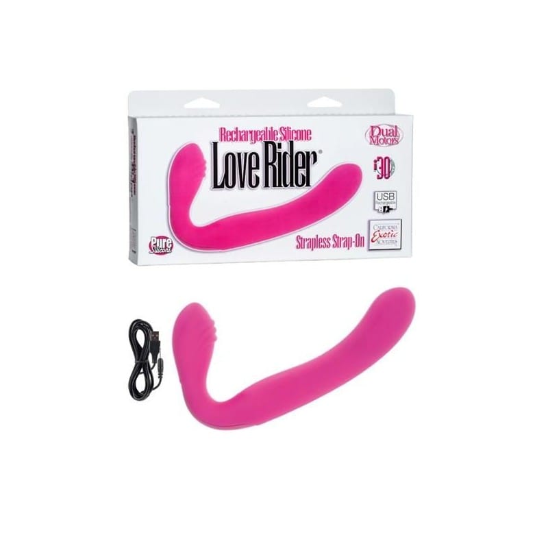 [SE-1499-55] Love Rider Strap-On Rechargeable - Fuccia