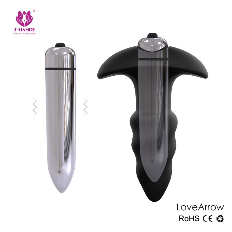 VIBRADOR PLUG ANAL LOVE ARROW - 10CM X 7CM X 3CM