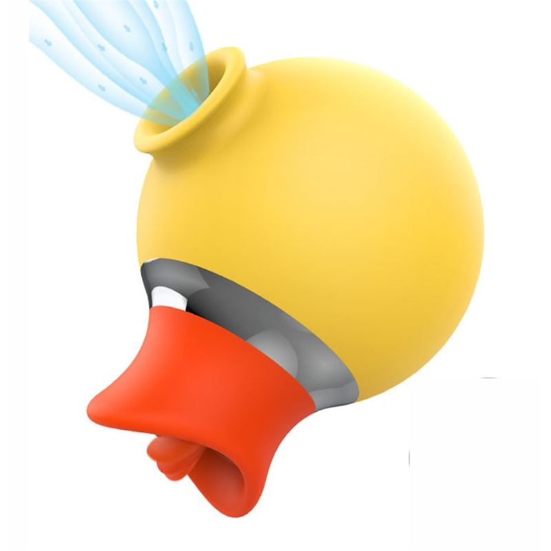 [SHD-S310-2] VIBRADOR LENGUA SUCCIONADOR-  LITTLE DUCK - 8CM X 6,5CM