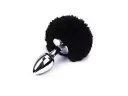 Plug Anal Metal Cola Conejo - Negro