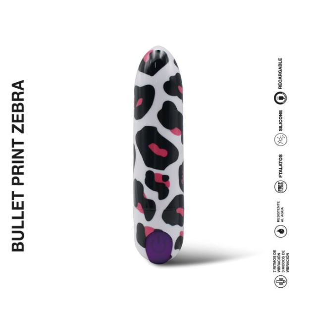 [ST-BU-0061] BULLET PRINT ZEBRA - Bala Vibradora