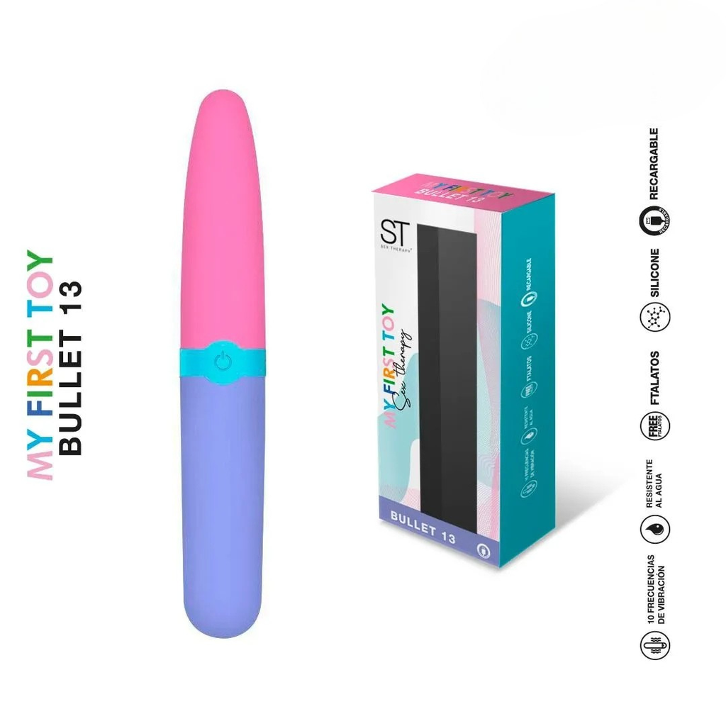 [ST-BU-0076-ROSA] Bala Vibradora - Bullet 13 Rosa