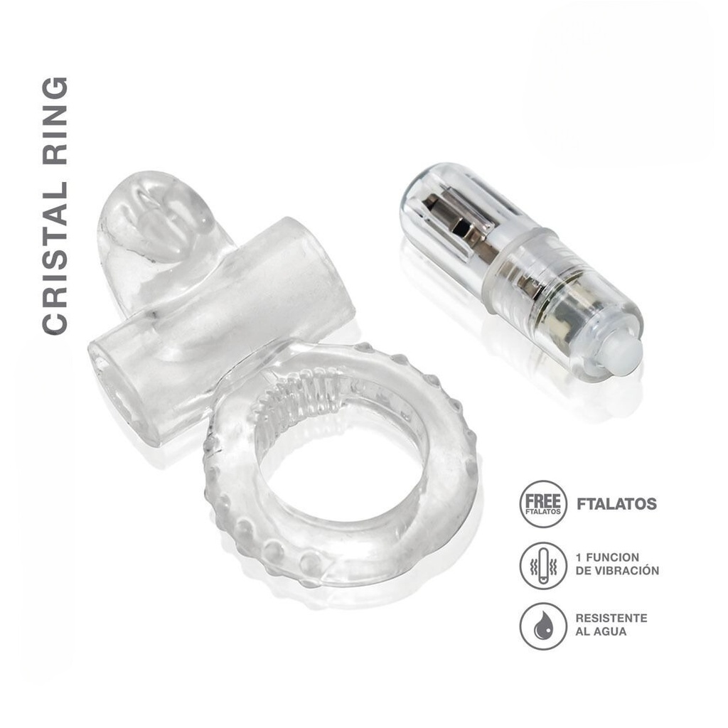 Anillo Vibrador Transparente - CRISTAL RING