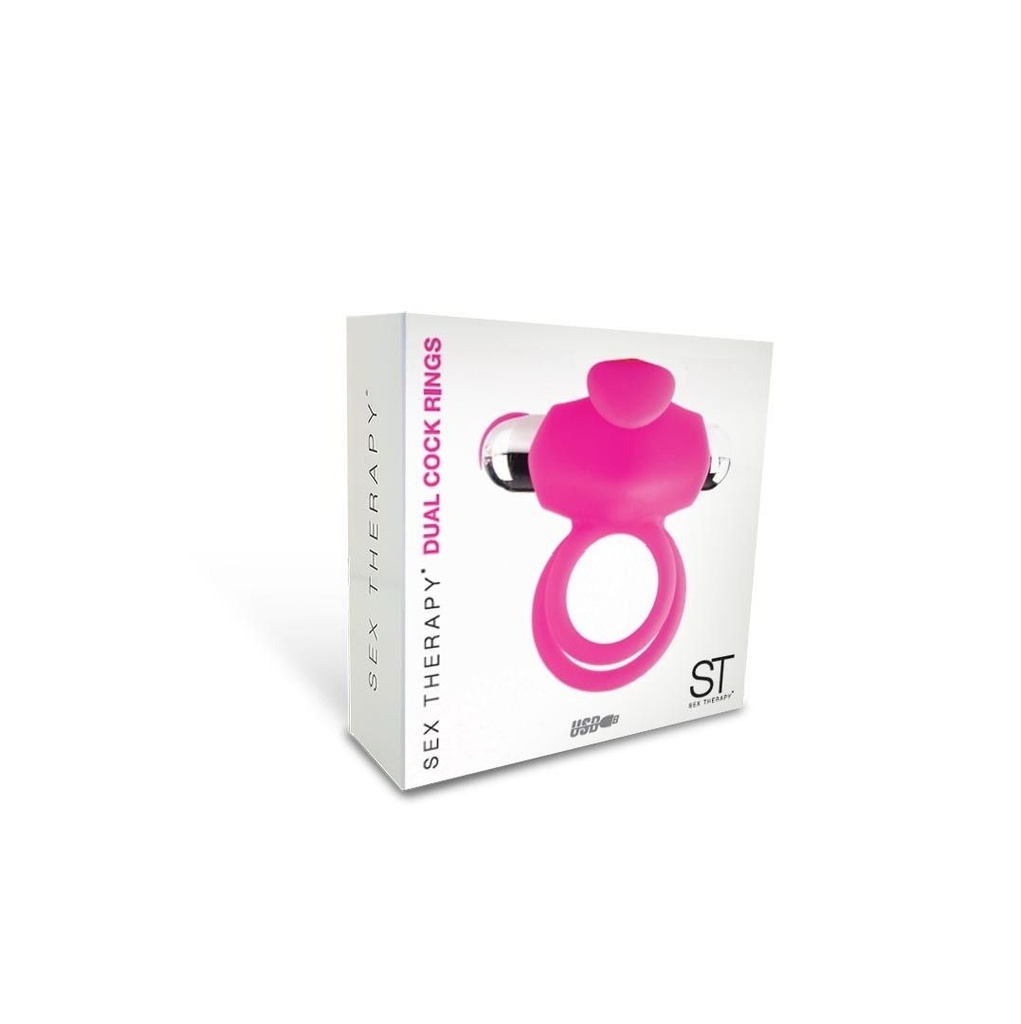 Dual Cock Ring usb - Pink