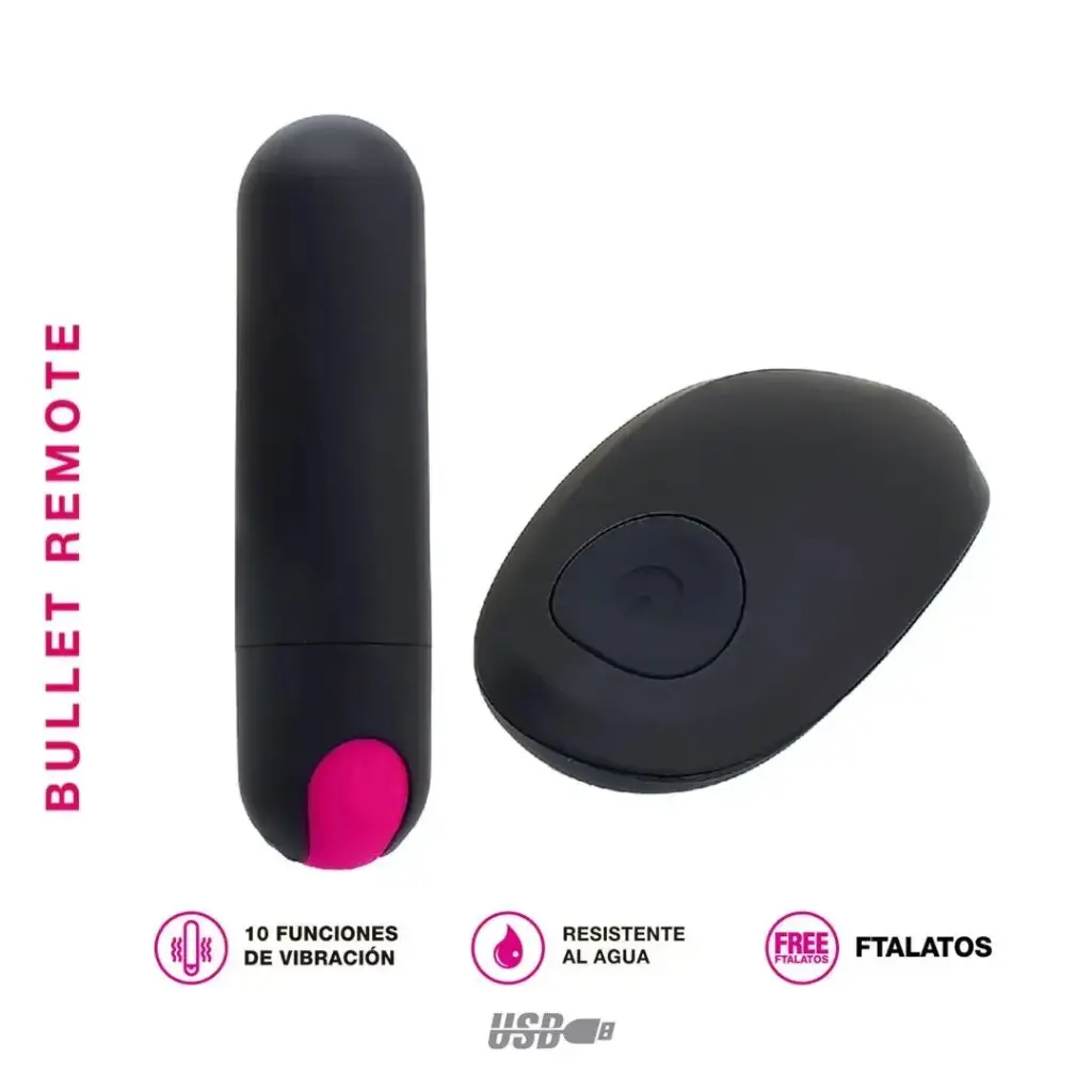 Bullet Remote Black Fucsia