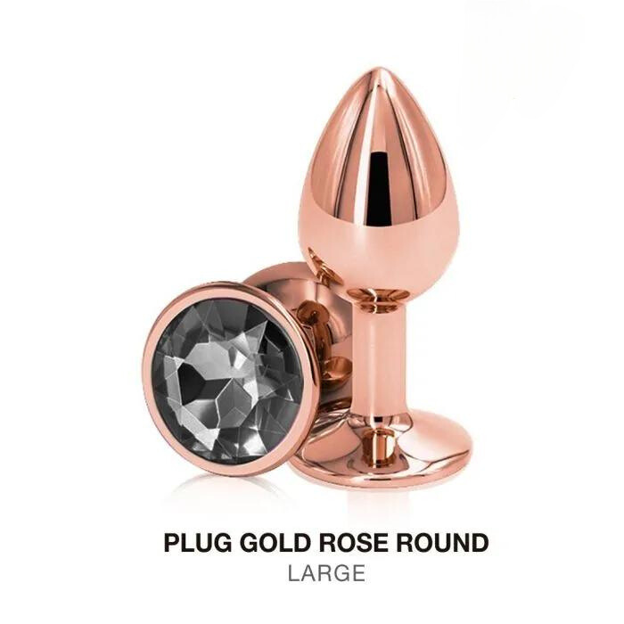 [ST-M001-L-ROSE] Plug Gold Rose Round L