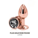 Plug Gold Rose Round L