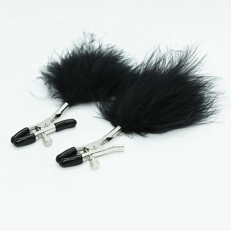 Fetiche Niple Clamps con pluma - Pinzas
