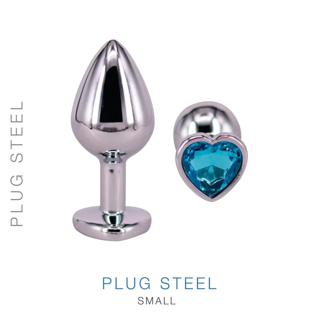 Plug Metal Corazon Celeste Small