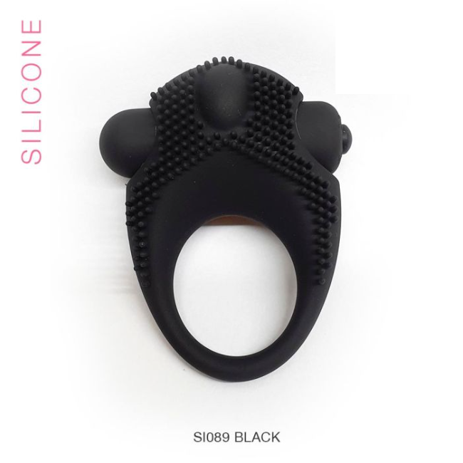 [ST-SI089-BLACK] Anillo Vibrador a Pilas