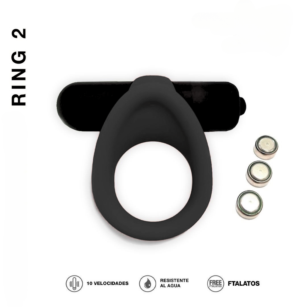 Anillo Vibrador 2 - BLACK a pilas