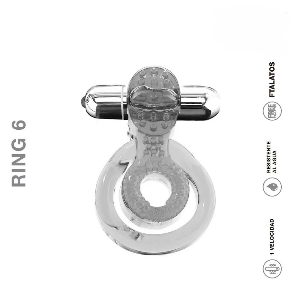 [ST-SWD168-CLEAR] Anillo Doble Transparente - Ring 6