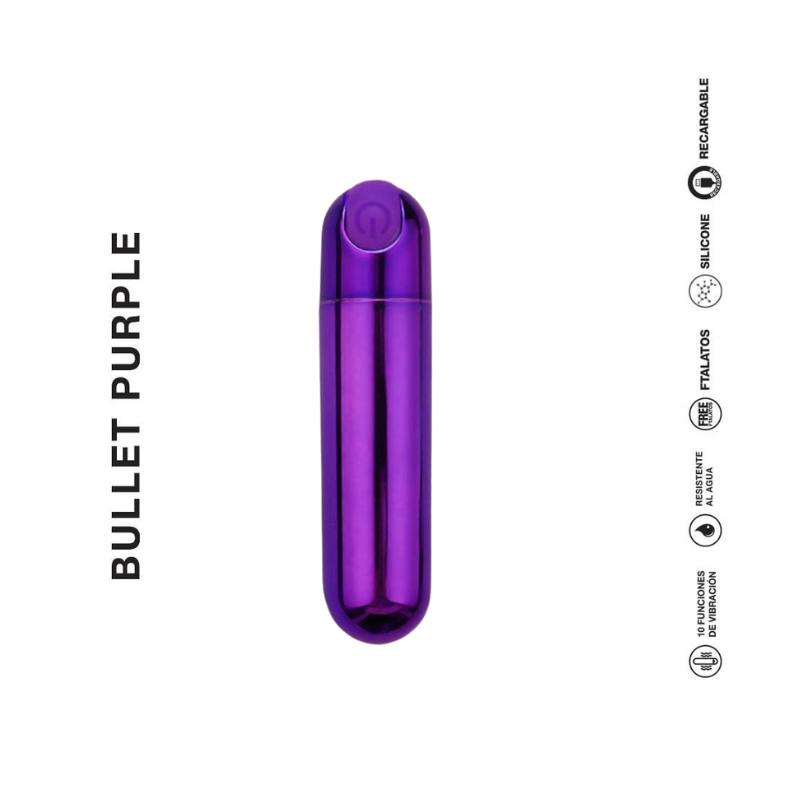 [ST-VB009-PURPLE] Bullet Purple - Bala Vibradora Recargable