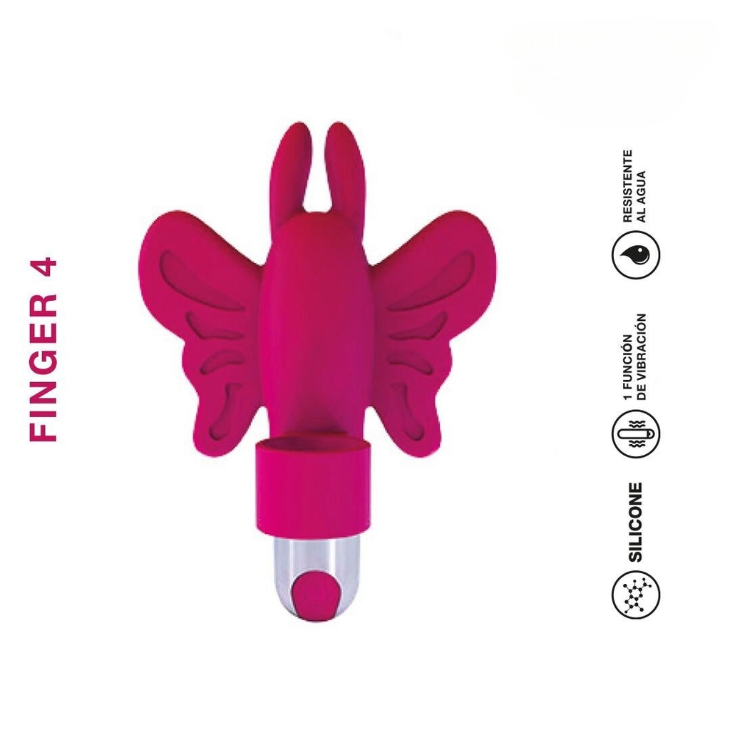 Bala Vibradora Mariposa - FINGER 4 FUCSIA