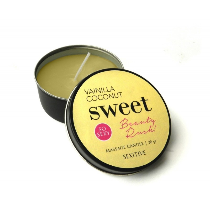 Vela para Masajes/Wax Play - Vainilla Coconut 30 gr