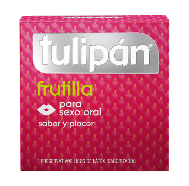 [T-05] Preservativo Tulipan Sabor a Frutilla