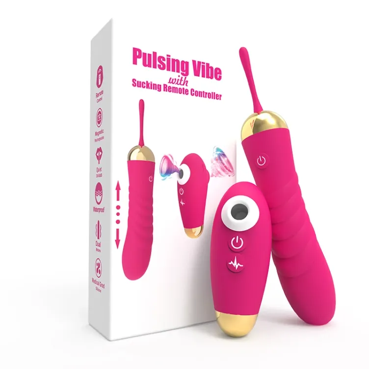 Huevo Vibrador y Succionador, Pulsacion Recargable