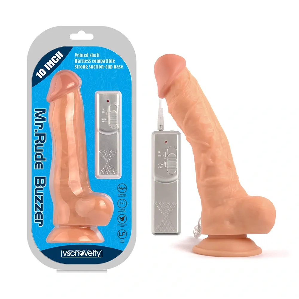 Dildo Con Ventosa y Vibracion Con Control 25 Cm