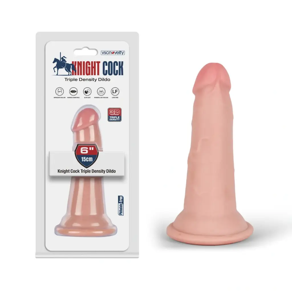 6" Knight Cock 3D Triple Density Dildo