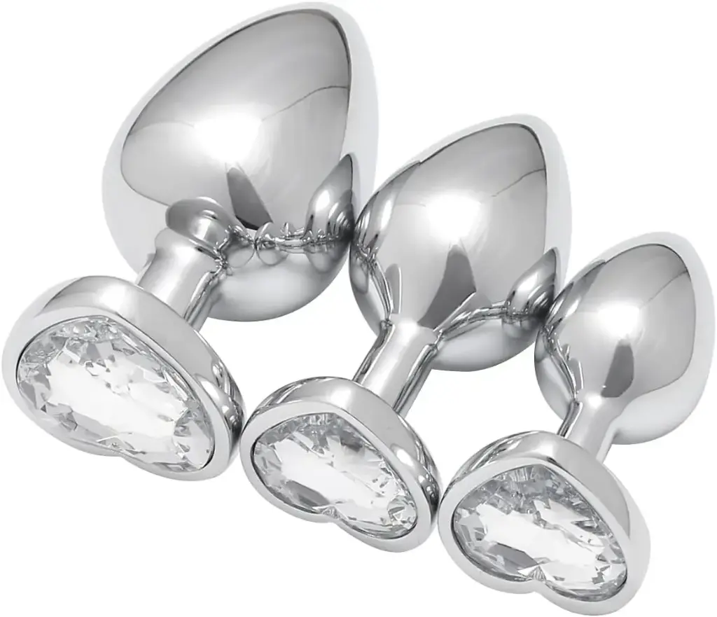 [VN-420007-Clear] Plug Anal de Corazon Cristal - S