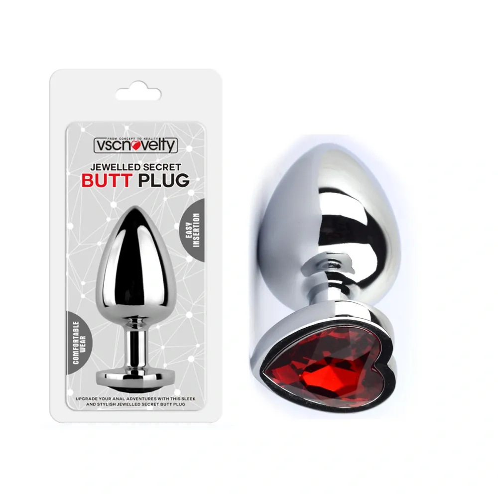 Plug Anal de Corazon Rojo- S