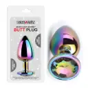 Plug de Aluminio Tornasolado con Joya Circular - M