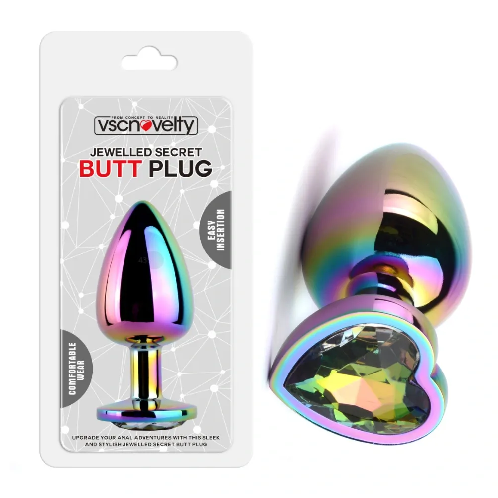 Plug Tornasolado de Corazon - L