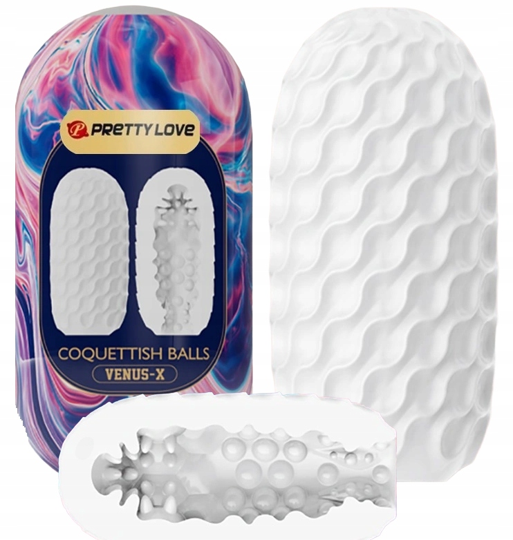 [BI-014932-2] Huevo Masturbador Coquettish Balls - Pretty Love