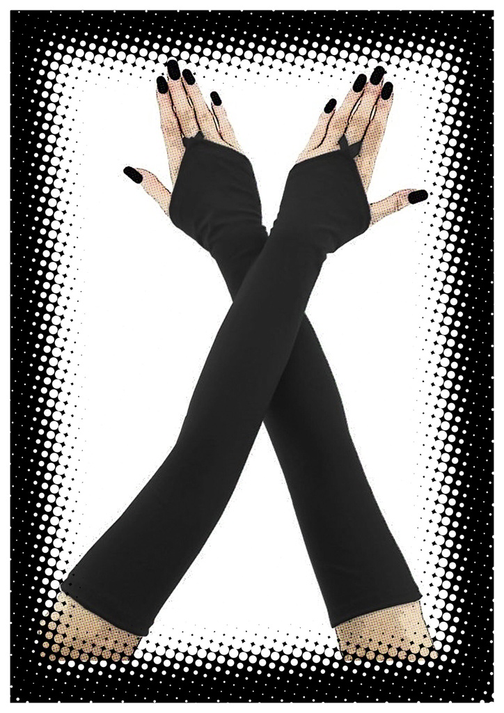 [4B520BLA] Mitones Largos Lisos (Blanco)