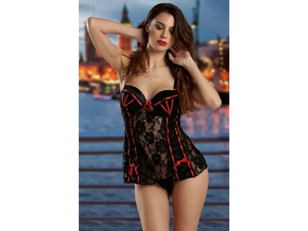 ¡3x2 Combinables! - Baby Doll Combinado Encaje c/Taza Soft