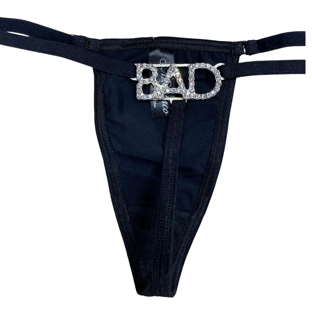 [M052ABLA] Tanga Less Strass BAD (Blanco)