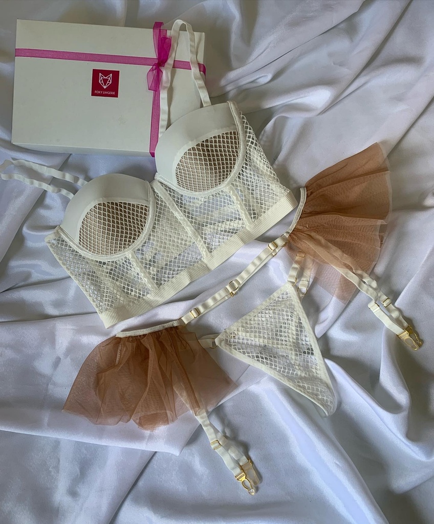 Naty - Conjunto Tul portaligas Corset y Less