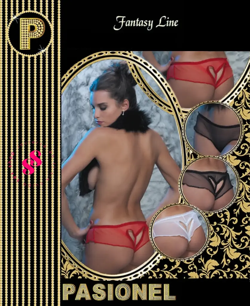 Culotte en tul corazon calado (Blanco)
