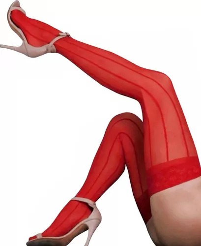 [M321BLA] Medias Wider - Lycra con Puntilla (Blanco)