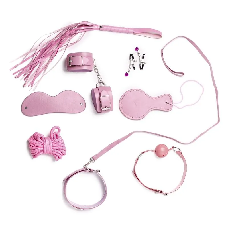 Kit Bondage 8 Piezas Rosa