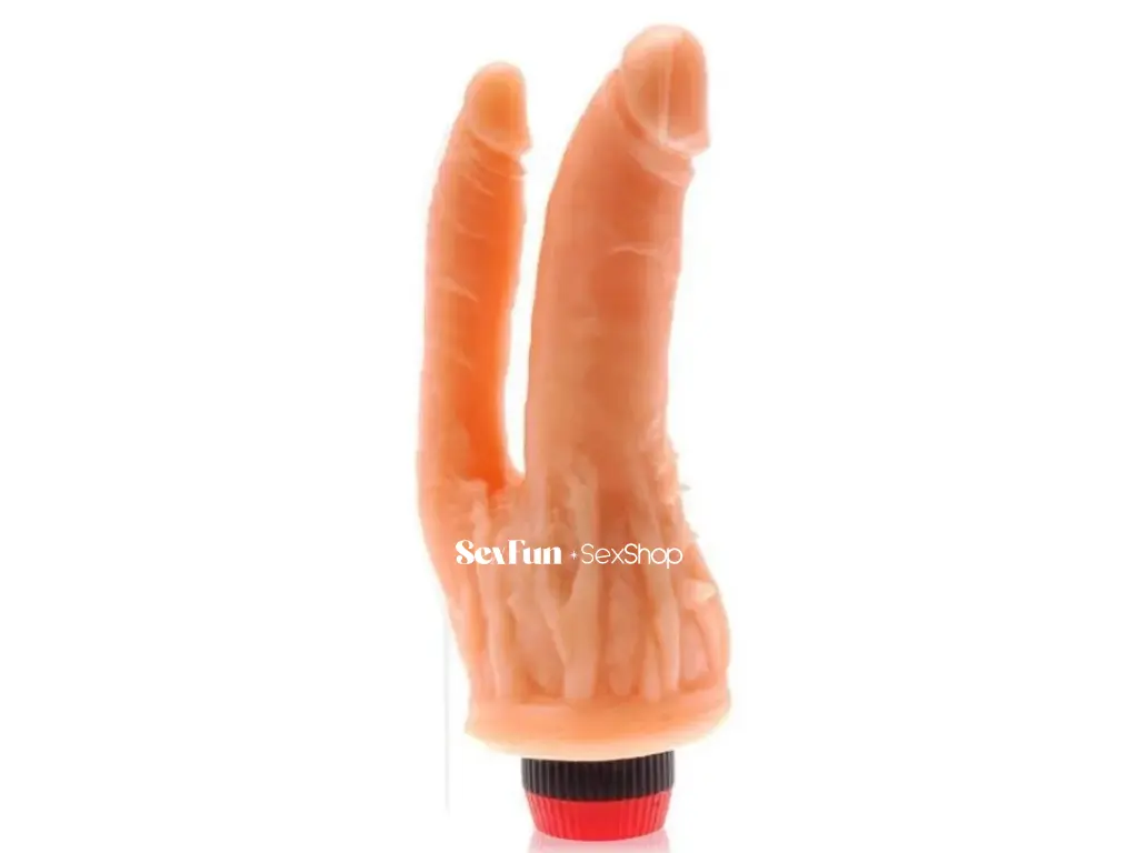 [SM-1061-6] Doble Hot Vibro - Vibrador (CRISTAL)