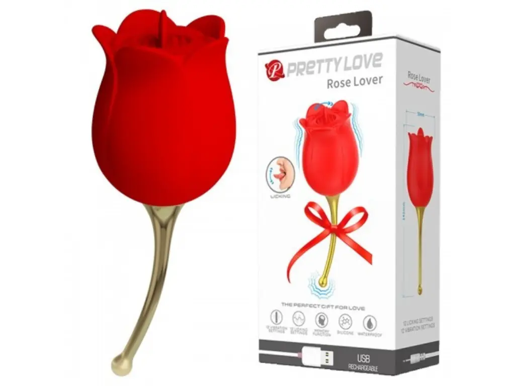 [BI-014915] Rose Lover - Vibrador Lengua Sexo Oral