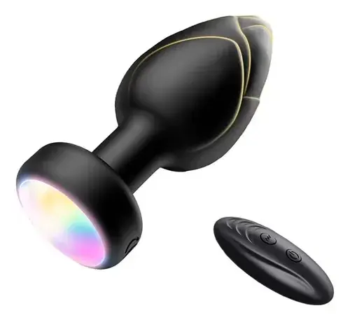 [NY-ZD-014] Plug Vibrador Siliconado Con Luces - M