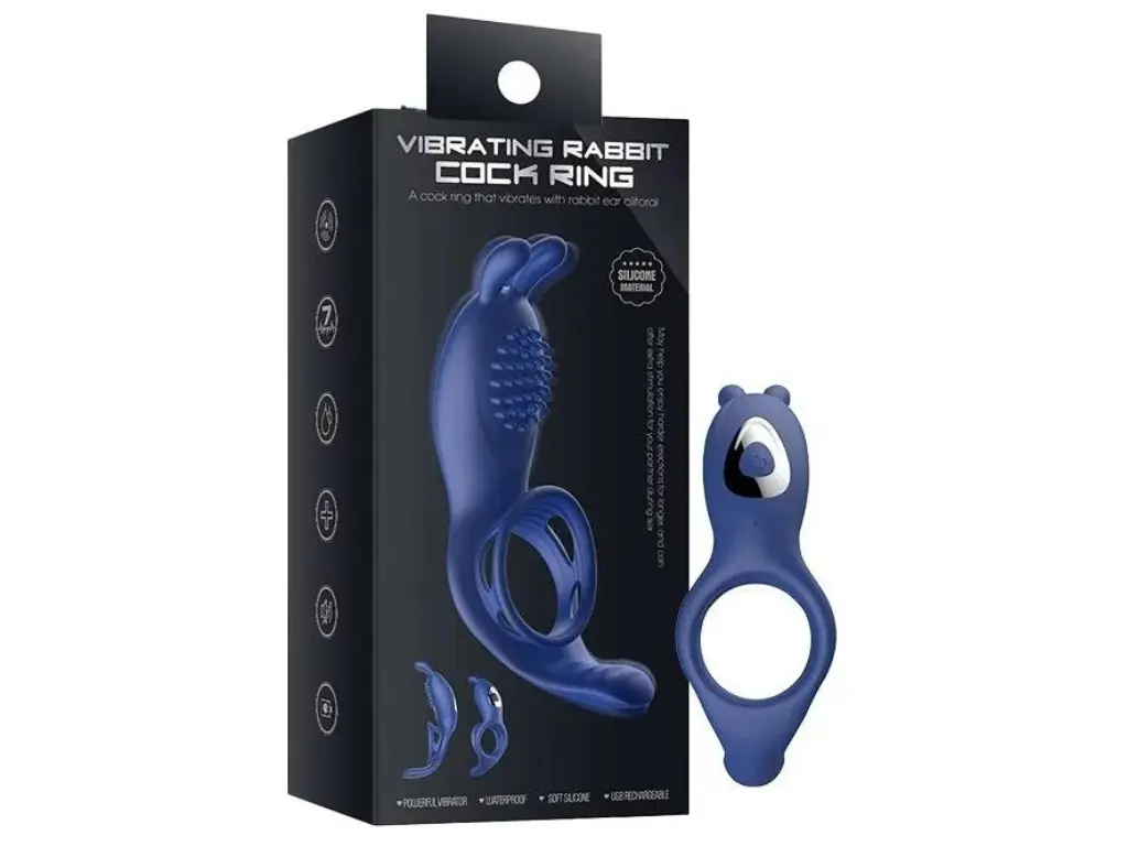 [SC186D05] Anillo Rabbit Vibrador con control USB