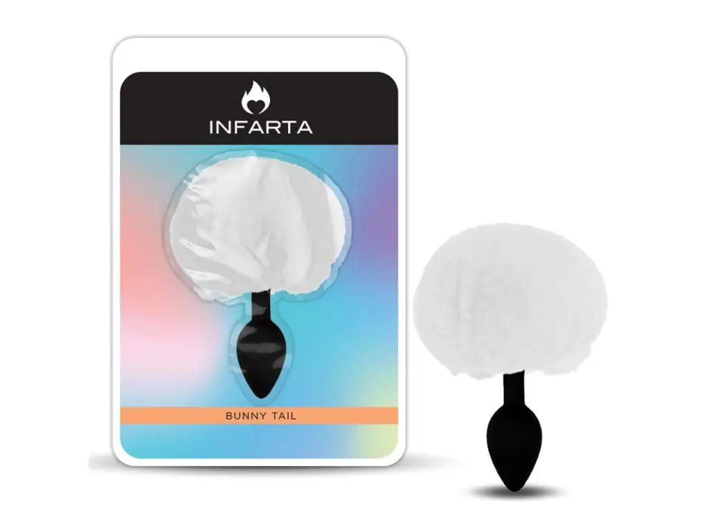 Plug Anal Cola Conejo Blanco - S