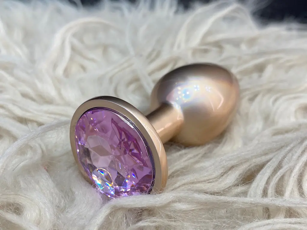 Plug Anal Oro Rosa - L