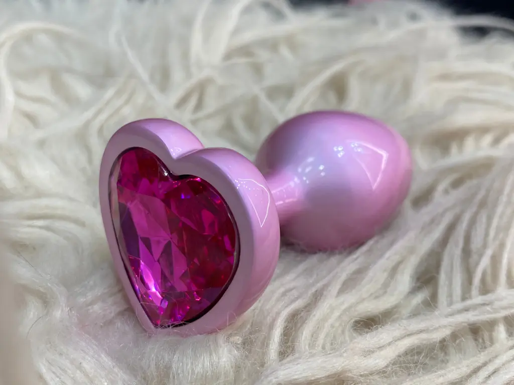 Plug Anal Rosado de Corazon - L